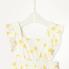 Amazon Essentials x Sofia Grainge Baby Girls’ Cotton Sleeveless Romper with Ruffles(Ivory Lemon)