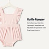Amazon Essentials x Sofia Grainge Baby Girls’ Cotton Sleeveless Romper with Ruffles(Light Pink)