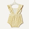 Amazon Essentials x Sofia Grainge Baby Girls’ Cotton Sleeveless Romper with Ruffles(Light Tan Ditsy Flower)