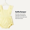 Amazon Essentials x Sofia Grainge Baby Girls’ Cotton Sleeveless Romper with Ruffles(Light Yellow)