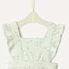 Amazon Essentials x Sofia Grainge Baby Girls’ Cotton Sleeveless Romper with Ruffles(Pale Mint Green Ditsy Floral)