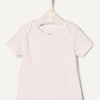 Amazon Essentials x Sofia Grainge Baby Girls’ Short Sleeve Crewneck Bodysuit, Pack of 3(Dark Navy/Ivory/Light Blue)