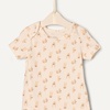 Amazon Essentials x Sofia Grainge Baby Girls’ Short Sleeve Crewneck Bodysuit, Pack of 3(Ivory/Lamb Faces/Rabbits)
