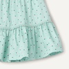 Amazon Essentials x Sofia Grainge Baby Girls’ Tiered Flounce Dress, Soft Cotton Sateen, Ruffle Sleeves with Lace Trim(Mint Little Strawberries)