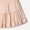 Amazon Essentials x Sofia Grainge Baby Girls’ Tiered Flounce Dress, Soft Cotton Sateen, Ruffle Sleeves with Lace Trim(Peach Classic Stripe)