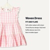 Amazon Essentials x Sofia Grainge Baby Girls’ Tiered Flounce Dress, Soft Cotton Sateen, Ruffle Sleeves with Lace Trim(Pink Big Gingham)
