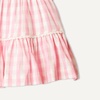 Amazon Essentials x Sofia Grainge Baby Girls’ Tiered Flounce Dress, Soft Cotton Sateen, Ruffle Sleeves with Lace Trim(Pink Big Gingham)