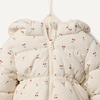 Amazon Essentials x Sofia Grainge Baby Girls’ Water-Repellent Hooded Puffer Jacket(Ivory Cherries)