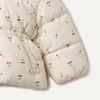 Amazon Essentials x Sofia Grainge Baby Girls’ Water-Repellent Hooded Puffer Jacket(Ivory Cherries)