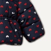 Amazon Essentials x Sofia Grainge Baby Girls’ Water-Repellent Hooded Puffer Jacket(Navy Hearts)