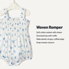 Amazon Essentials x Sofia Grainge Baby Girls’ Woven Sleeveless Ruffle Romper(Ivory Blue Floral)
