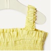 Amazon Essentials x Sofia Grainge Baby Girls’ Woven Sleeveless Ruffle Romper(Light Yellow)