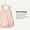 Amazon Essentials x Sofia Grainge Baby Girls’ Woven Sleeveless Ruffle Romper(Peach Classic Stripe)