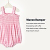 Amazon Essentials x Sofia Grainge Baby Girls’ Woven Sleeveless Ruffle Romper(Pink Big Gingham)