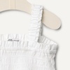 Amazon Essentials x Sofia Grainge Baby Girls’ Woven Sleeveless Ruffle Romper(White)