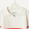 Amazon Essentials x Sofia Grainge Mommy & Me Cotton Crochet Sweaters & Tank Sets(Ivory Red Placed Thin Stripe)