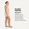 Amazon Essentials x Sofia Grainge Mommy & Me Cotton Crochet Sweaters & Tank Sets(Ivory Red Uneven Stripe)