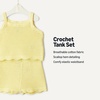 Amazon Essentials x Sofia Grainge Mommy & Me Cotton Crochet Sweaters & Tank Sets(Light Yellow)