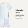 Amazon Essentials x Sofia Grainge Mommy and Me Short Sleeve Pajama Set(Pale Blue Bold Stripe)