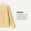 Amazon Essentials x Sofia Grainge Toddler and Baby Boys’ Cotton Knit Drop Shoulder Sweater with Ribbing at Neck, Cuffs, Hem(Butter Yellow)