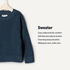 Amazon Essentials x Sofia Grainge Toddler and Baby Boys’ Cotton Knit Drop Shoulder Sweater with Ribbing at Neck, Cuffs, Hem(Dark Navy)