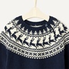 Amazon Essentials x Sofia Grainge Toddler and Baby Boys’ Cotton-Nylon Knit Sweater Set with Crew Neckline(Navy Ivory Scenic Fair Isle)