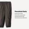 Amazon Essentials x Sofia Grainge Toddler and Baby Boys’ Nylon Parachute Pants(Dark Olive)