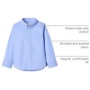 Amazon Essentials x Sofia Grainge Toddler and Baby Boys’ Stretch Oxford Band Collar Shirt with Patch Pocket(Powder Blue)