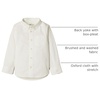 Amazon Essentials x Sofia Grainge Toddler and Baby Boys’ Stretch Oxford Band Collar Shirt with Patch Pocket(White)