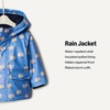 Amazon Essentials x Sofia Grainge Toddler and Baby Boys’ Water-Repellent Rain Jacket with Quilted Lining(Cornflower Blue Elephants)