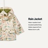 Amazon Essentials x Sofia Grainge Toddler and Baby Boys’ Water-Repellent Rain Jacket with Quilted Lining(Light Tan Frogs)
