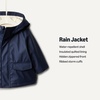 Amazon Essentials x Sofia Grainge Toddler and Baby Boys’ Water-Repellent Rain Jacket with Quilted Lining(Navy)