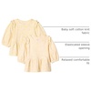 Amazon Essentials x Sofia Grainge Toddler and Baby Girls’ 3/4 Sleeve Knit Top(Delicate Floral/Round Trees)