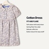 Amazon Essentials x Sofia Grainge Toddler and Baby Girls’ Cotton Sateen Dress with Collar(Blue Ivory Delicate Floral)