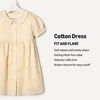 Amazon Essentials x Sofia Grainge Toddler and Baby Girls’ Cotton Sateen Dress with Collar(Light Yellow Ivory Delicate Floral)