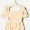 Amazon Essentials x Sofia Grainge Toddler and Baby Girls’ Embroidered Knit Dress(Light Yellow Delicate Floral)