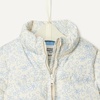 Amazon Essentials x Sofia Grainge Toddler and Baby Girls’ Heavyweight Fleece Lined Taffeta Puffer Jacket(Ivory Blue Outlined Blooms)