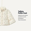 Amazon Essentials x Sofia Grainge Toddler and Baby Girls’ Heavyweight Fleece Lined Taffeta Puffer Jacket(Ivory Cherries)