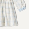 Amazon Essentials x Sofia Grainge Toddler and Baby Girls’ Long Sleeve Flannel Dress with Velvet Collar, Fit and Flare(Ivory Light Blue Simple Plaid)
