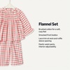 Amazon Essentials x Sofia Grainge Toddler and Baby Girls’ Long Sleeve Flannel Set(Ivory Raspberry Red Windowpane)