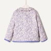 Amazon Essentials x Sofia Grainge Toddler and Baby Girls’ Midweight Quilted Field Jacket with Ruffle(Blue Ivory Delicate Floral)
