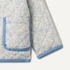 Amazon Essentials x Sofia Grainge Toddler and Baby Girls’ Midweight Quilted Field Jacket with Ruffle(Ivory Blue Outlined Blooms)