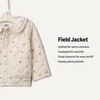 Amazon Essentials x Sofia Grainge Toddler and Baby Girls’ Midweight Quilted Field Jacket with Ruffle(Ivory Cherries)