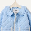 Amazon Essentials x Sofia Grainge Toddler and Baby Girls’ Midweight Quilted Field Jacket with Ruffle(Light Blue)