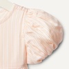 Amazon Essentials x Sofia Grainge Toddler and Baby Girls’ Puff Sleeve Dress(Peach Classic Stripe)