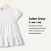 Amazon Essentials x Sofia Grainge Toddler and Baby Girls’ Puff Sleeve Dress(White)