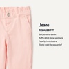 Amazon Essentials x Sofia Grainge Toddler and Baby Girls’ Straight Leg Jean with Ruffle(Light Pink)