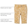 Amazon Essentials x Sofia Grainge Toddler and Baby Girls’ Straight Leg Jean with Ruffle(Light Yellow Delicate Floral)