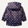 Amazon Essentials x Sofia Grainge Toddler and Baby Girls’ Water-Repellent Rain Jacket(Navy Hearts)
