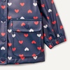 Amazon Essentials x Sofia Grainge Toddler and Baby Girls’ Water-Repellent Rain Jacket(Navy Hearts)